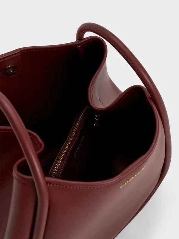 Women Lyla Tubular Slouchy Tote Bag 8211 Mulberry Plum CHARLES and KEITH Slouchy Bags Women Lyla Tubular Slouchy Tote Bag 8211 Mulberry Plum CHARLES and KEITH Slouchy Bags