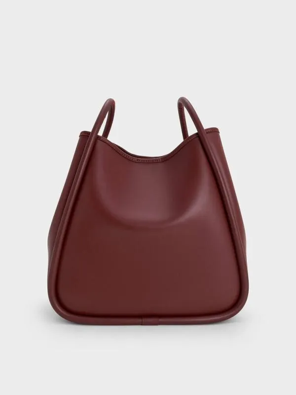 Women Lyla Tubular Slouchy Tote Bag 8211 Mulberry Plum CHARLES and KEITH Slouchy Bags Women Lyla Tubular Slouchy Tote Bag 8211 Mulberry Plum CHARLES and KEITH Slouchy Bags