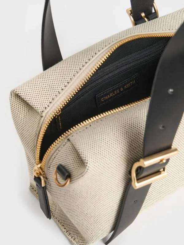 Women Marceline Canvas Bowling Bag 8211 Multi CHARLES and KEITH Top Handle Bags