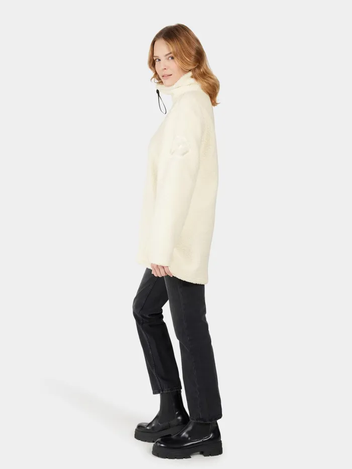 Women Marina HalfZip White Foam Didriksons Autumn Jackets