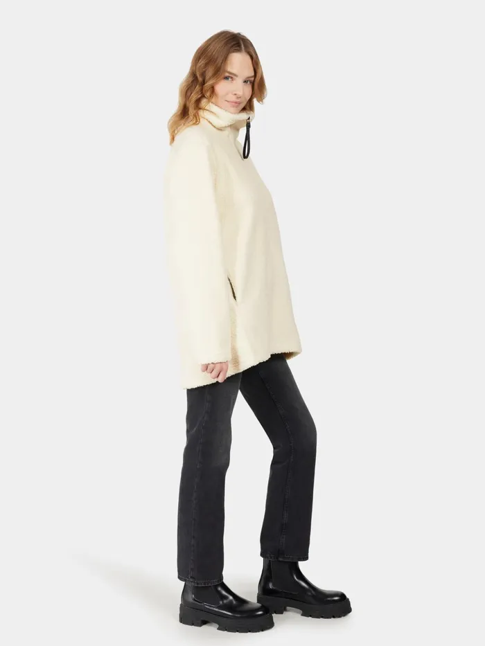 Women Marina HalfZip White Foam Didriksons Autumn Jackets