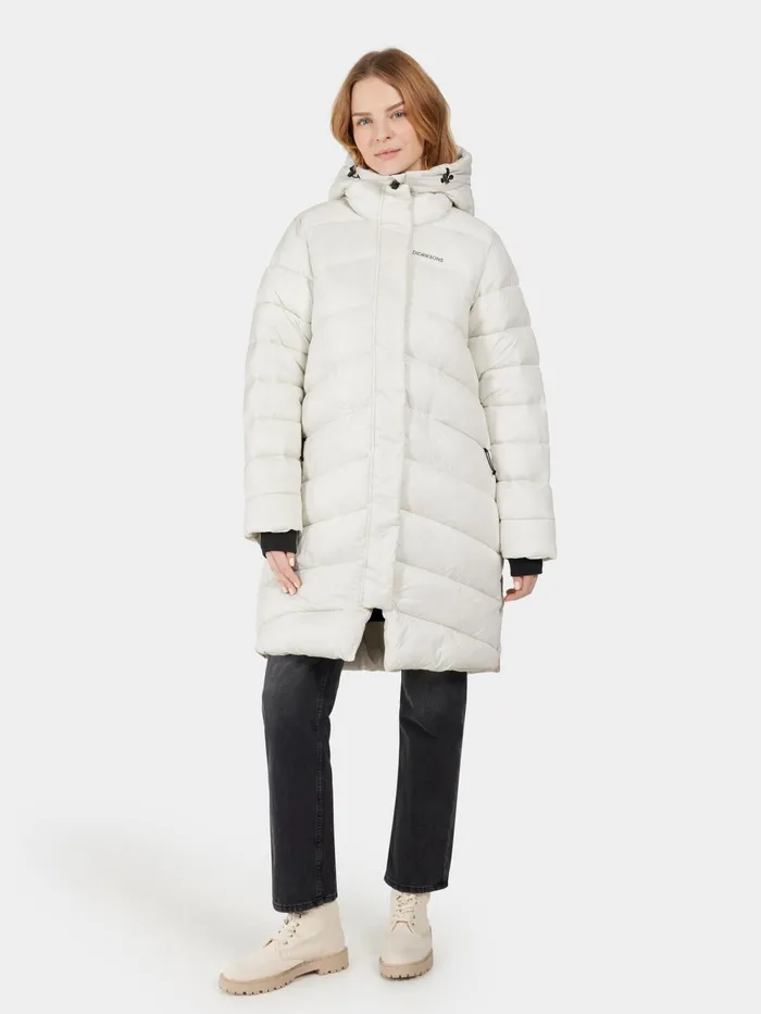 Women Marion Parka White Foam Didriksons Autumn Jackets