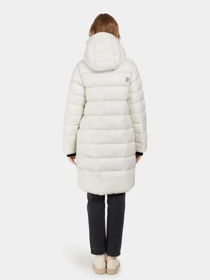 Women Marion Parka White Foam Didriksons Autumn Jackets