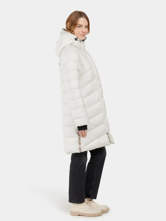 Women Marion Parka White Foam Didriksons Autumn Jackets