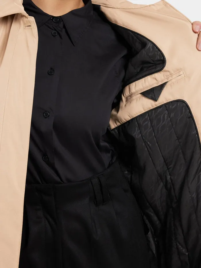 Women Matilde Coat Long Beige Didriksons Waterproof Jackets