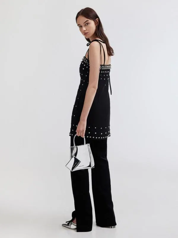 Women Matina Metallic Elongated Tote Bag 8211 Silver CHARLES and KEITH Tote Bags