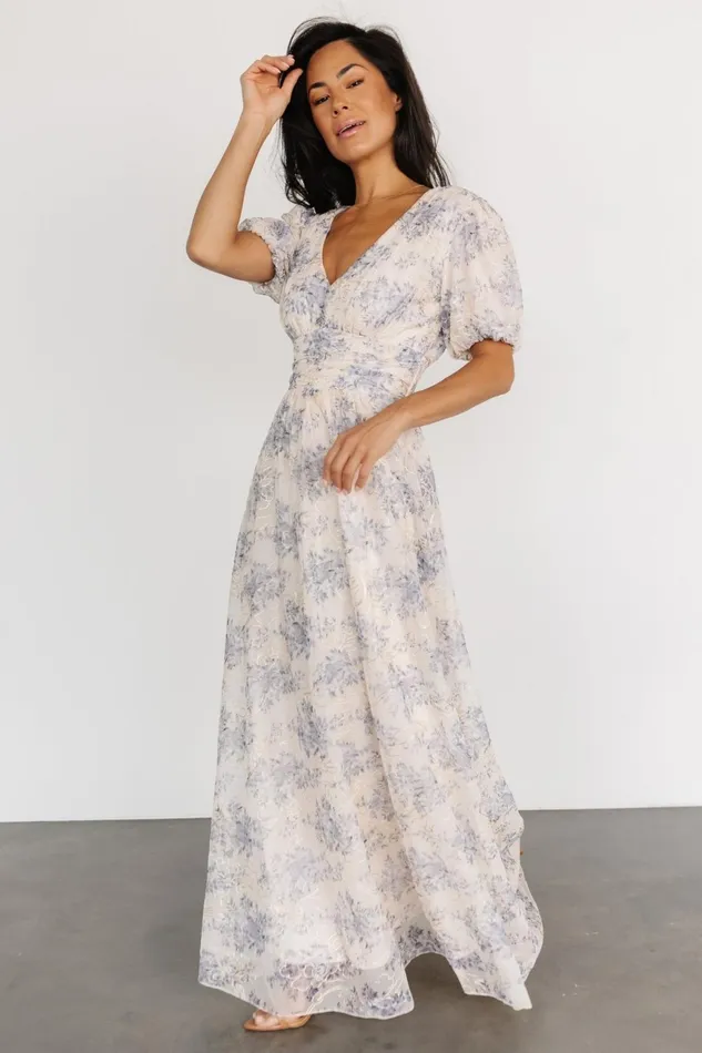 Women Maxi Dresses Baltic Born Ardley Maxi Dress Cream Blue