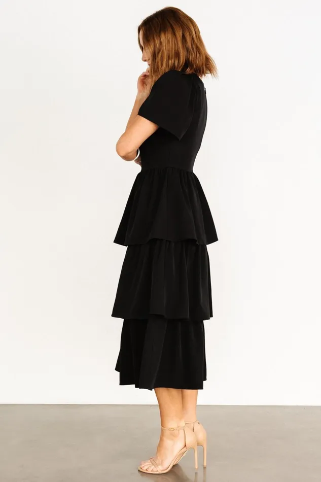Women Maxi Dresses Baltic Born Cadenza Tiered Maxi Dress Black Women Maxi Dresses Baltic Born Cadenza Tiered Maxi Dress Black