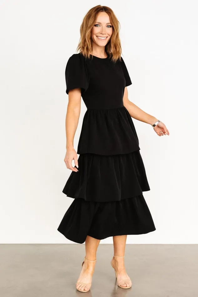 Women Maxi Dresses Baltic Born Cadenza Tiered Maxi Dress Black Women Maxi Dresses Baltic Born Cadenza Tiered Maxi Dress Black