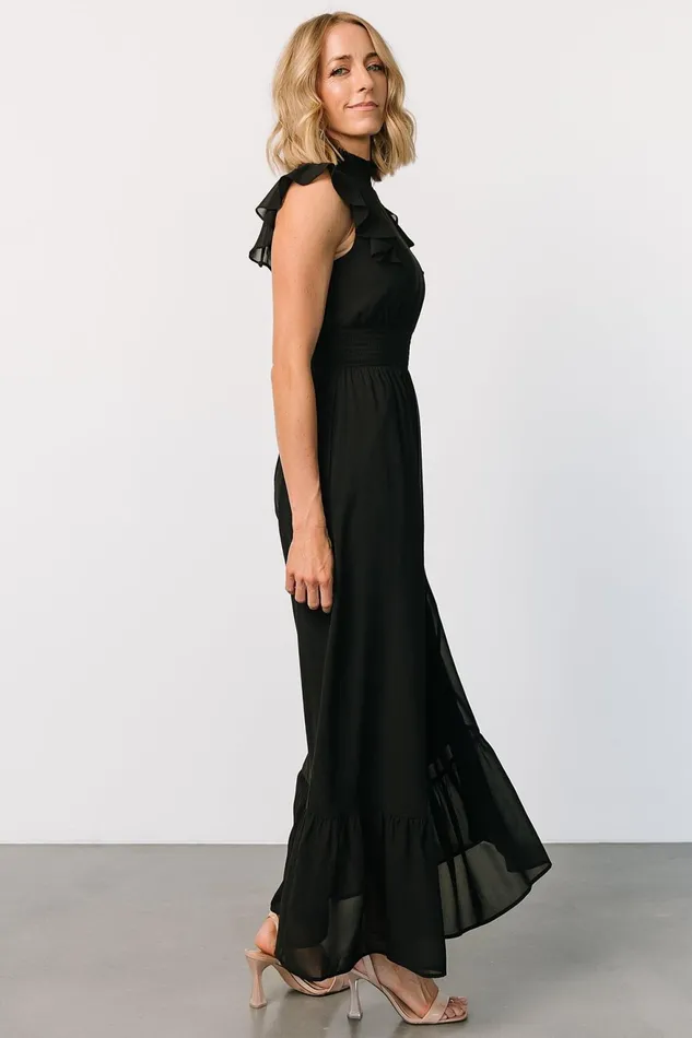 Women Maxi Dresses Baltic Born Kearny Ruffle Maxi Dress Black Women Maxi Dresses Baltic Born Kearny Ruffle Maxi Dress Black