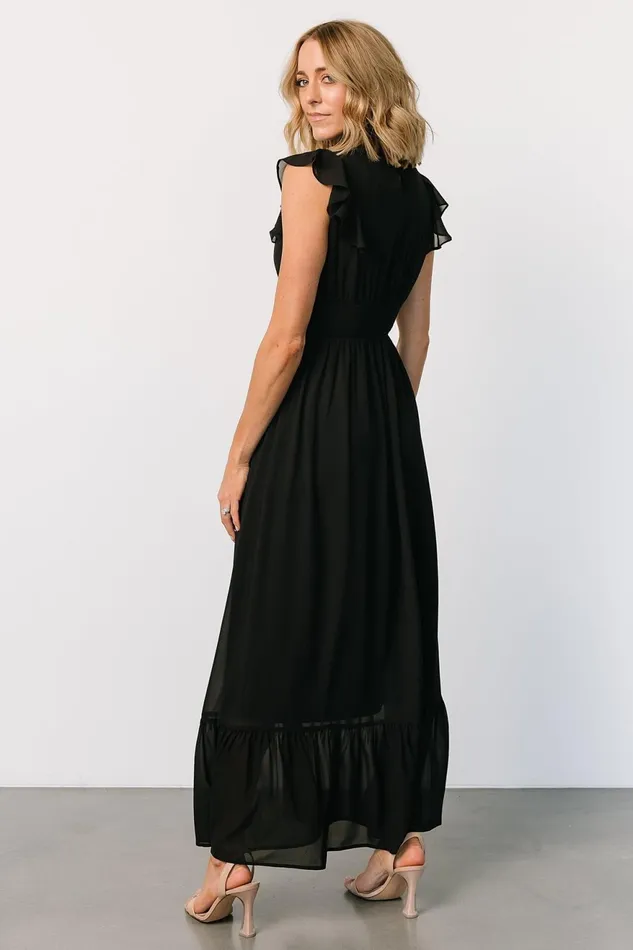 Women Maxi Dresses Baltic Born Kearny Ruffle Maxi Dress Black Women Maxi Dresses Baltic Born Kearny Ruffle Maxi Dress Black