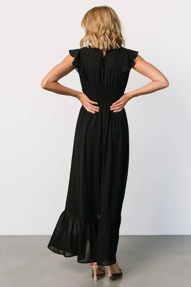 Women Maxi Dresses Baltic Born Kearny Ruffle Maxi Dress Black Women Maxi Dresses Baltic Born Kearny Ruffle Maxi Dress Black