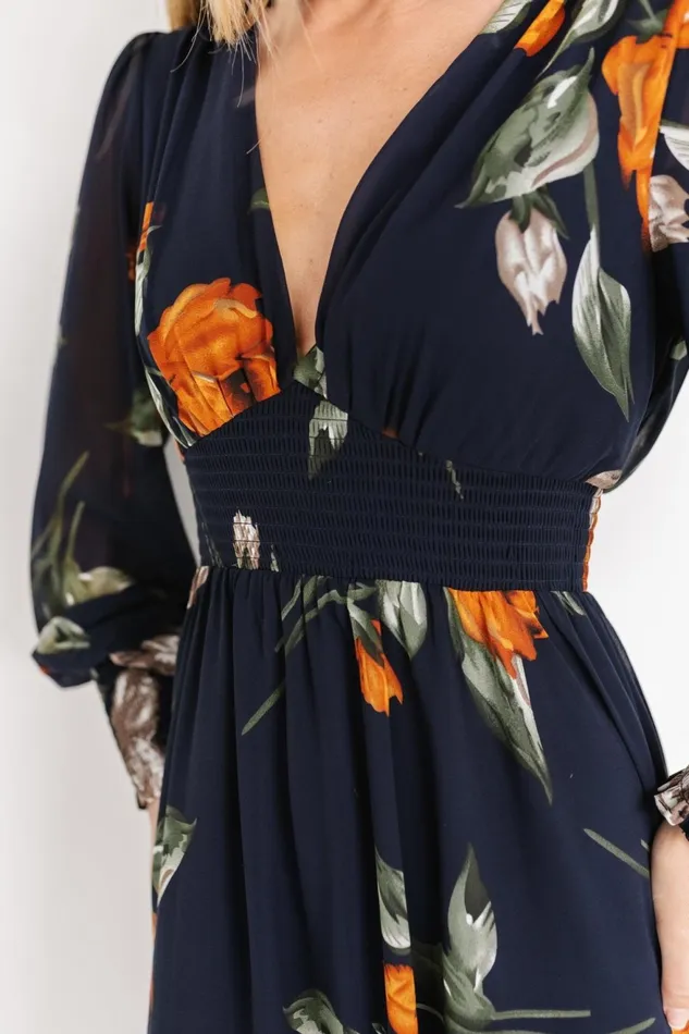 Women Maxi Dresses Baltic Born Olivia Maxi Dress Midnight Navy Floral