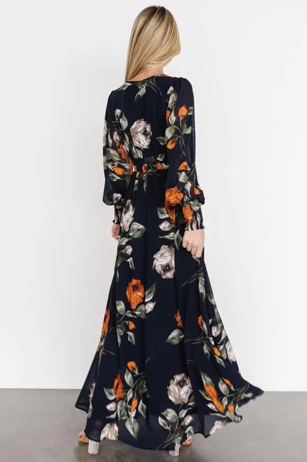 Women Maxi Dresses Baltic Born Olivia Maxi Dress Midnight Navy Floral