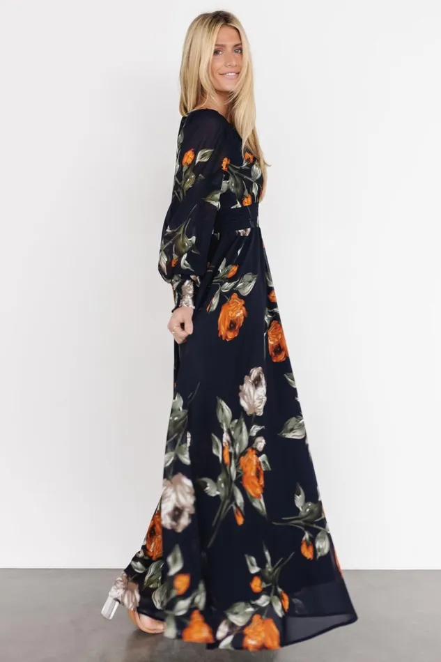 Women Maxi Dresses Baltic Born Olivia Maxi Dress Midnight Navy Floral