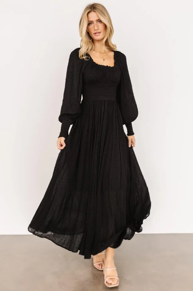 Women Maxi Dresses Baltic Born Renata Dot Maxi Dress Black