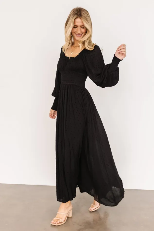 Women Maxi Dresses Baltic Born Renata Dot Maxi Dress Black Women Maxi Dresses Baltic Born Renata Dot Maxi Dress Black