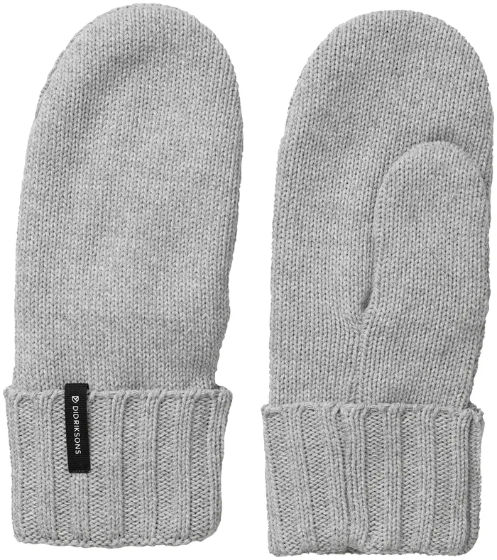 WomenMen Kaj Mittens Grey Melange Didriksons Gloves and Scarves