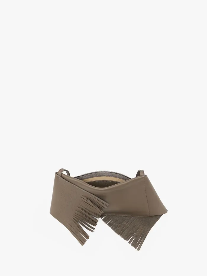 WomenMen Shoulder Bags JW Anderson MINI SCARF BAG 8211 SUEDE SHOULDER BAG Cobblestone WomenMen Shoulder Bags JW Anderson MINI SCARF BAG 8211 SUEDE SHOULDER BAG Cobblestone