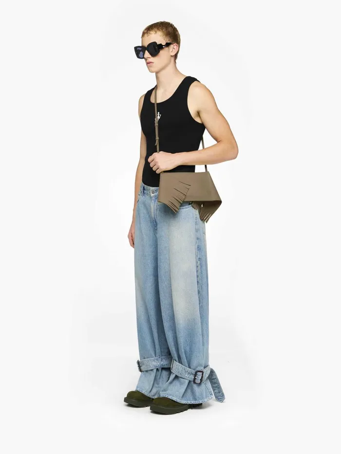 WomenMen Shoulder Bags JW Anderson MINI SCARF BAG 8211 SUEDE SHOULDER BAG Cobblestone WomenMen Shoulder Bags JW Anderson MINI SCARF BAG 8211 SUEDE SHOULDER BAG Cobblestone