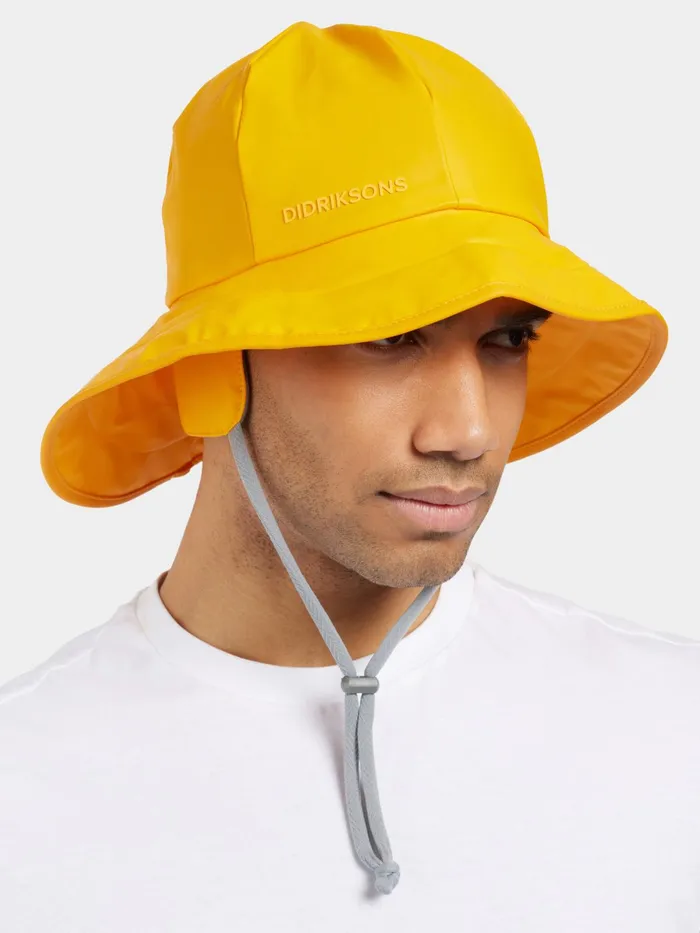 WomenMen Southwest Hat Galon Saffron Yellow Didriksons Waterproof Hats
