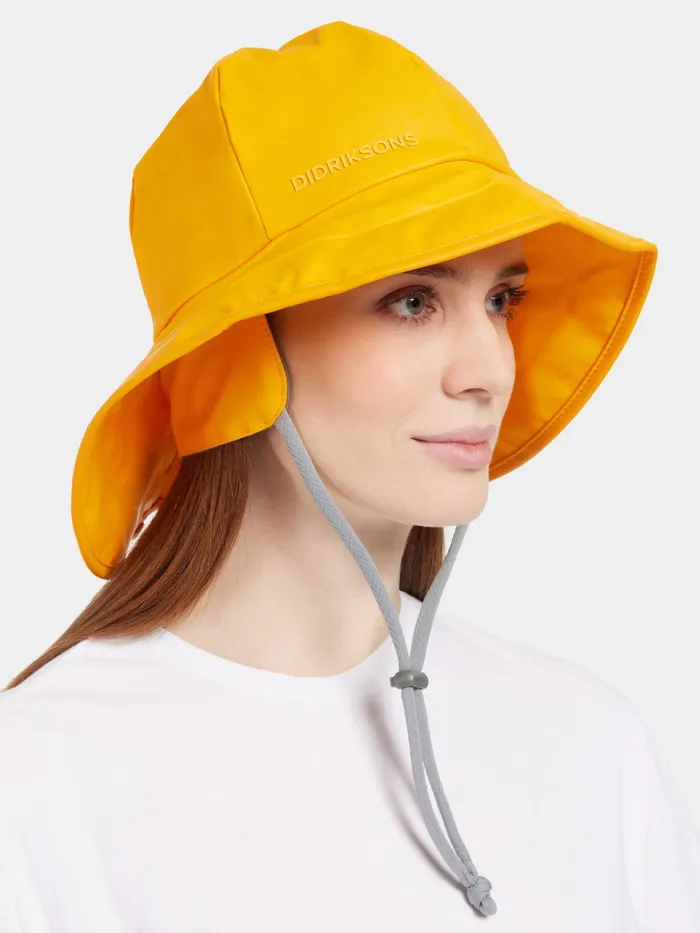 WomenMen Southwest Hat Galon Saffron Yellow Didriksons Waterproof Hats
