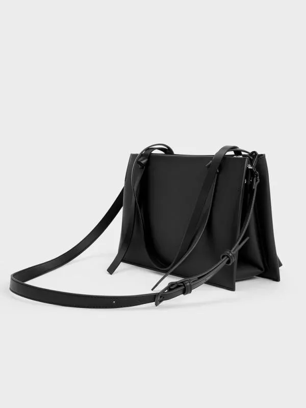 Women Midori Geometric Tote Bag 8211 Noir CHARLES and KEITH Tote Bags