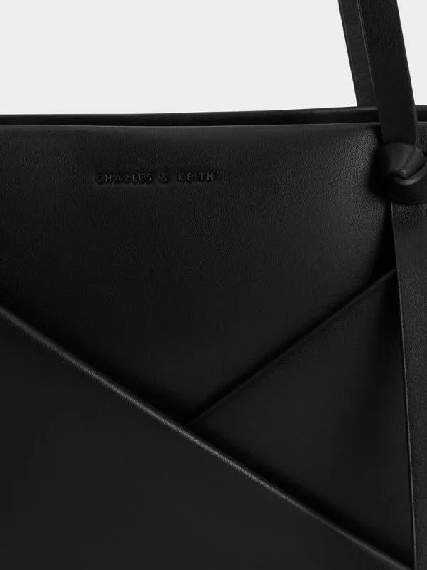 Women Midori Geometric Tote Bag 8211 Noir CHARLES and KEITH Tote Bags