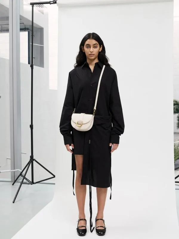 Women Mini Gabine Saddle Bag 8211 Cream CHARLES and KEITH Crossbody Bags Women Mini Gabine Saddle Bag 8211 Cream CHARLES and KEITH Crossbody Bags