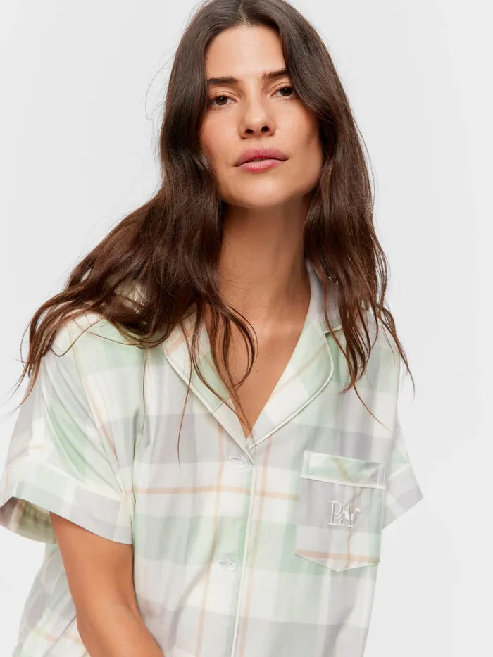 Women Mint Check Nightshirt Multi Peter Alexander Nighties