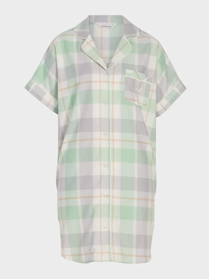 Women Mint Check Nightshirt Multi Peter Alexander Nighties