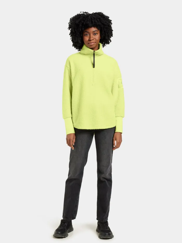Women Monia Half Zip Light Avocado Didriksons Spring Jackets
