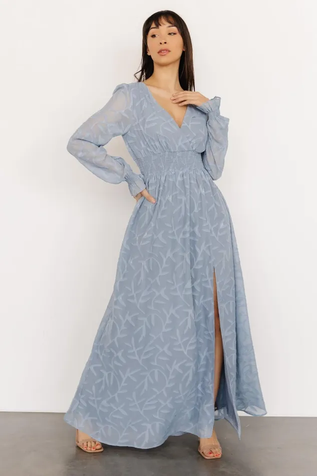 Women Mother Of The Bride Baltic Born Bridget Textured Maxi Dress Light Blue