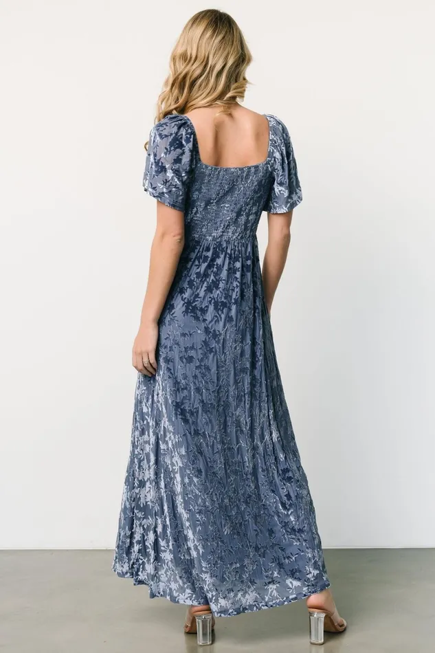 Women Mother Of The Bride Baltic Born Everley Velvet Maxi Dress Whisper Blue Women Mother Of The Bride Baltic Born Everley Velvet Maxi Dress Whisper Blue