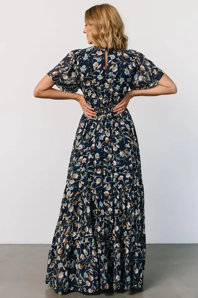 Women Mother Of The Bride Baltic Born Katherine Maxi Dress Dark Blue Floral Women Mother Of The Bride Baltic Born Katherine Maxi Dress Dark Blue Floral