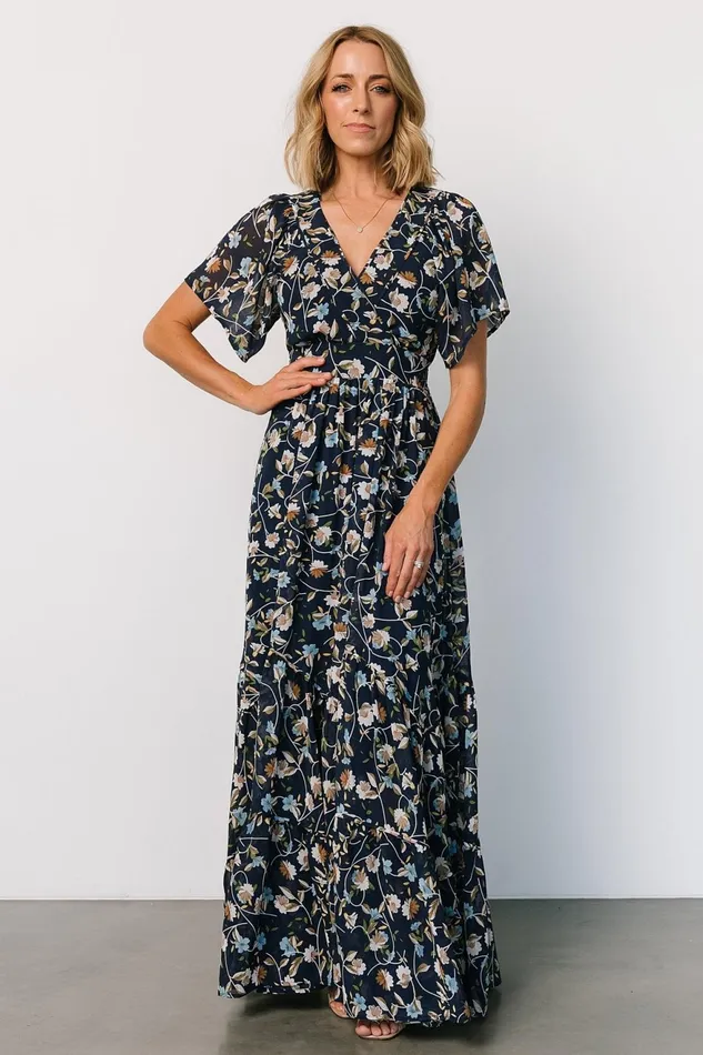 Women Mother Of The Bride Baltic Born Katherine Maxi Dress Dark Blue Floral Women Mother Of The Bride Baltic Born Katherine Maxi Dress Dark Blue Floral