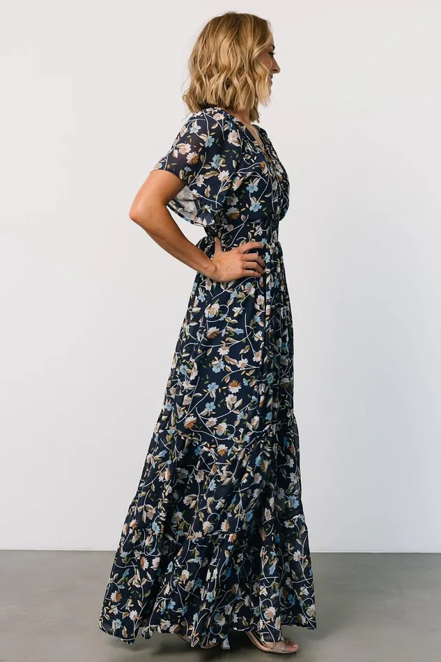 Women Mother Of The Bride Baltic Born Katherine Maxi Dress Dark Blue Floral Women Mother Of The Bride Baltic Born Katherine Maxi Dress Dark Blue Floral