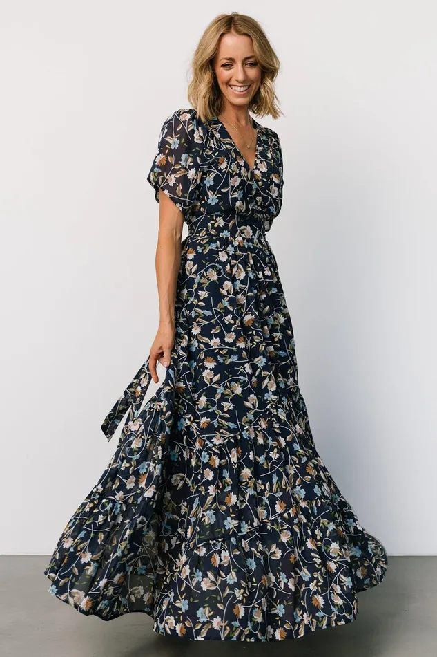 Women Mother Of The Bride Baltic Born Katherine Maxi Dress Dark Blue Floral Women Mother Of The Bride Baltic Born Katherine Maxi Dress Dark Blue Floral