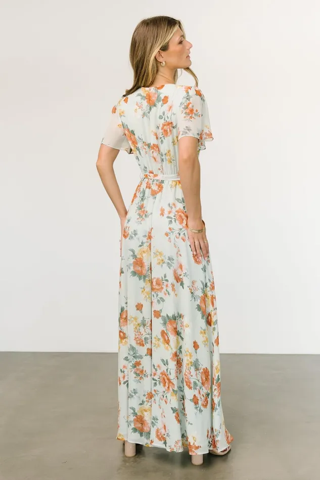 Women Mother Of The Bride Baltic Born Naomi Short Sleeve Maxi Dress Sage Floral Women Mother Of The Bride Baltic Born Naomi Short Sleeve Maxi Dress Sage Floral