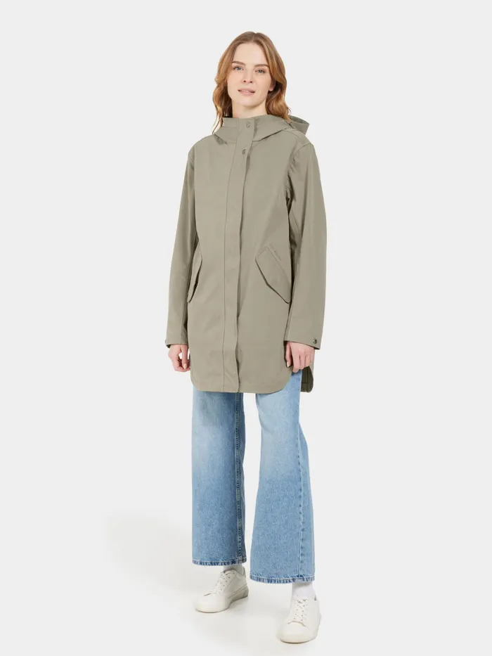 Women Naomi Parka Mistel Green Didriksons Spring Jackets