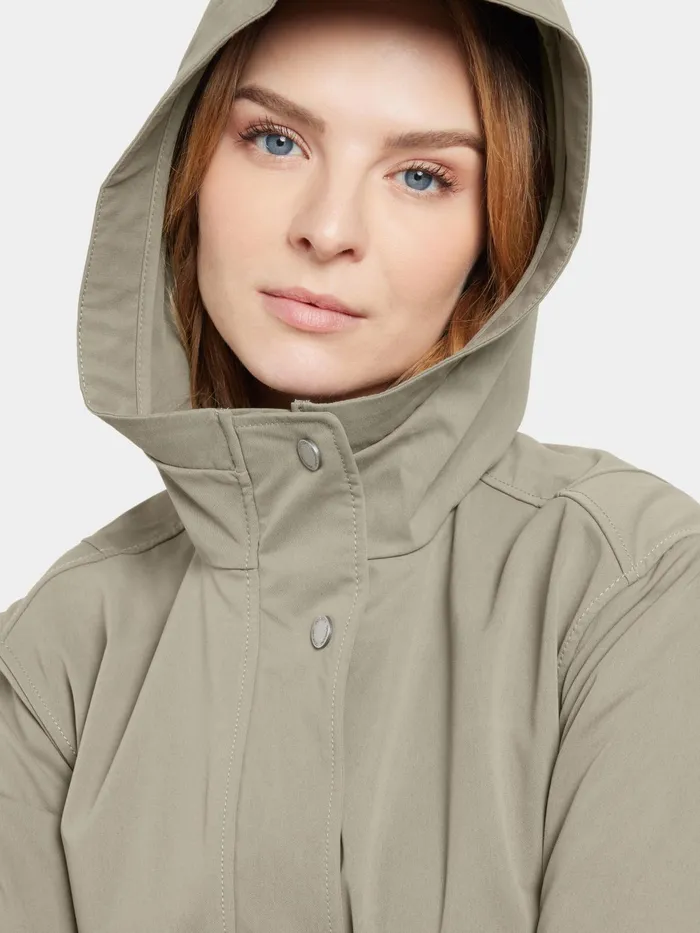 Women Naomi Parka Mistel Green Didriksons Spring Jackets
