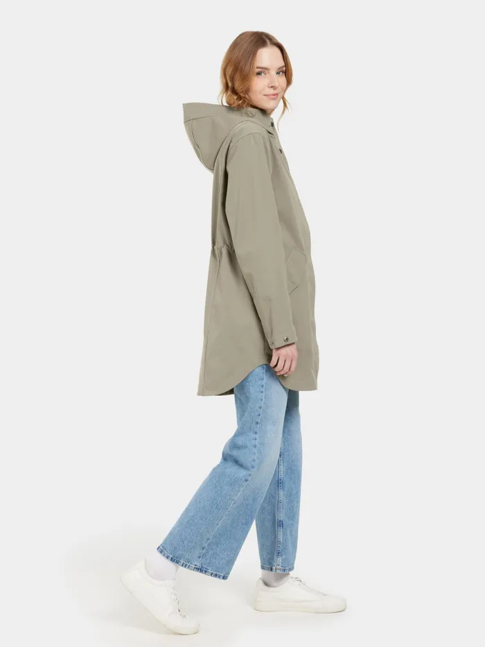 Women Naomi Parka Mistel Green Didriksons Spring Jackets