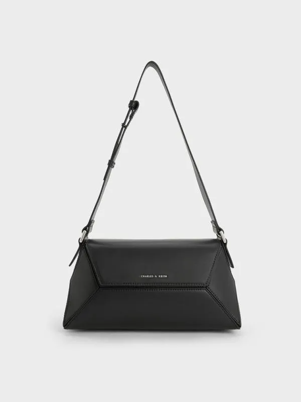 Women Nasrin Geometric Shoulder Bag 8211 Noir CHARLES and KEITH Shoulder Bags Women Nasrin Geometric Shoulder Bag 8211 Noir CHARLES and KEITH Shoulder Bags