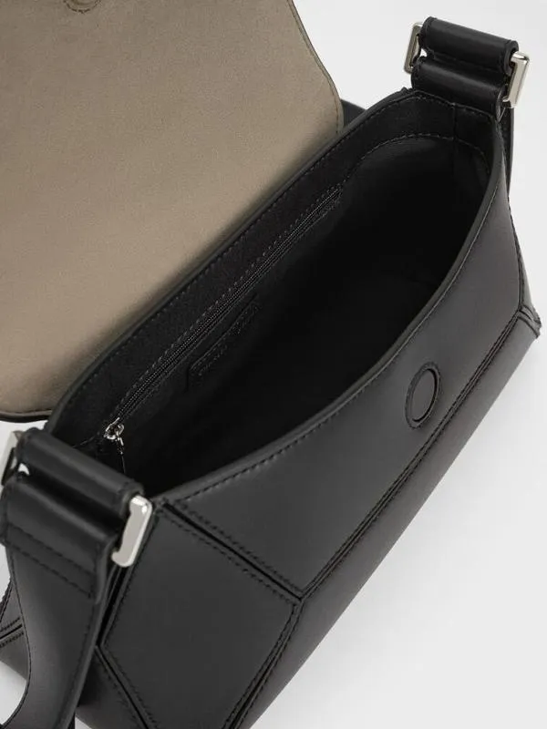 Women Nasrin Geometric Shoulder Bag 8211 Noir CHARLES and KEITH Shoulder Bags
