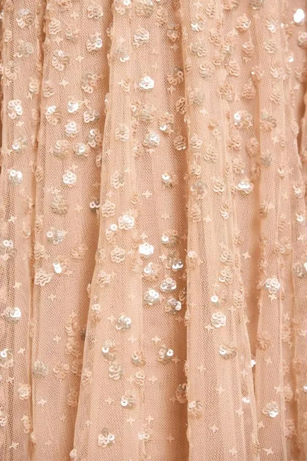 Women Needle and Thread Leila Dot VNeck Cape Mini Dress Beige Women Needle and Thread Leila Dot VNeck Cape Mini Dress Beige