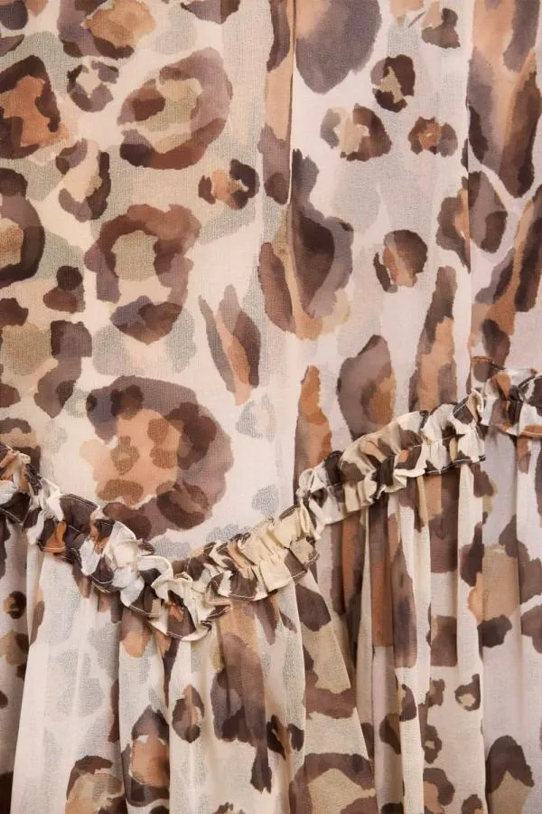 Women Needle and Thread Leopard Sonata Georgette Ballerina Dress Multi Women Needle and Thread Leopard Sonata Georgette Ballerina Dress Multi