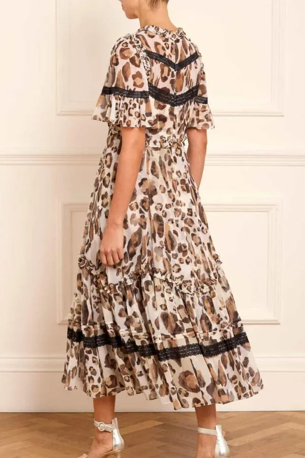 Women Needle and Thread Leopard Sonata Georgette Ballerina Dress Multi Women Needle and Thread Leopard Sonata Georgette Ballerina Dress Multi