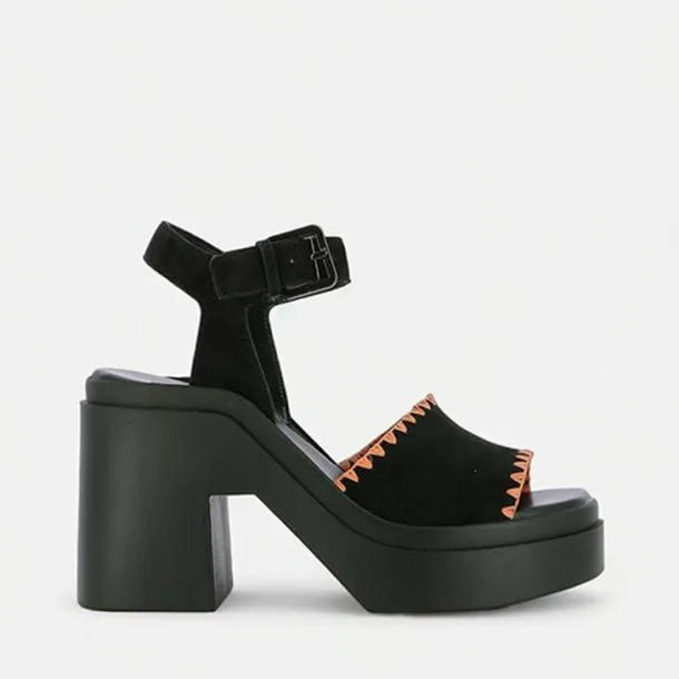 Women NELIO Suede Black Clergerie Sandals