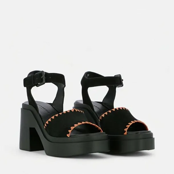 Women NELIO Suede Black Clergerie Sandals