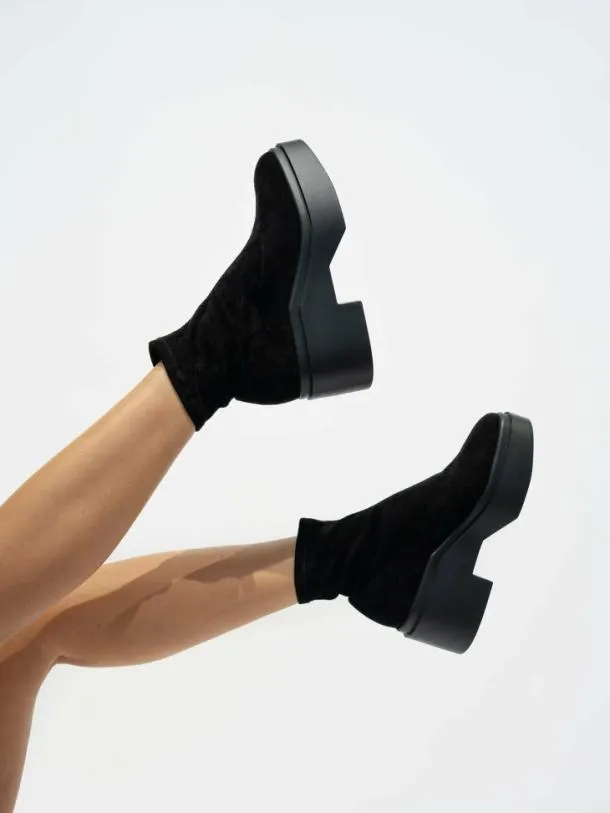 Women NELLE Suede Black Clergerie Ankle Boots